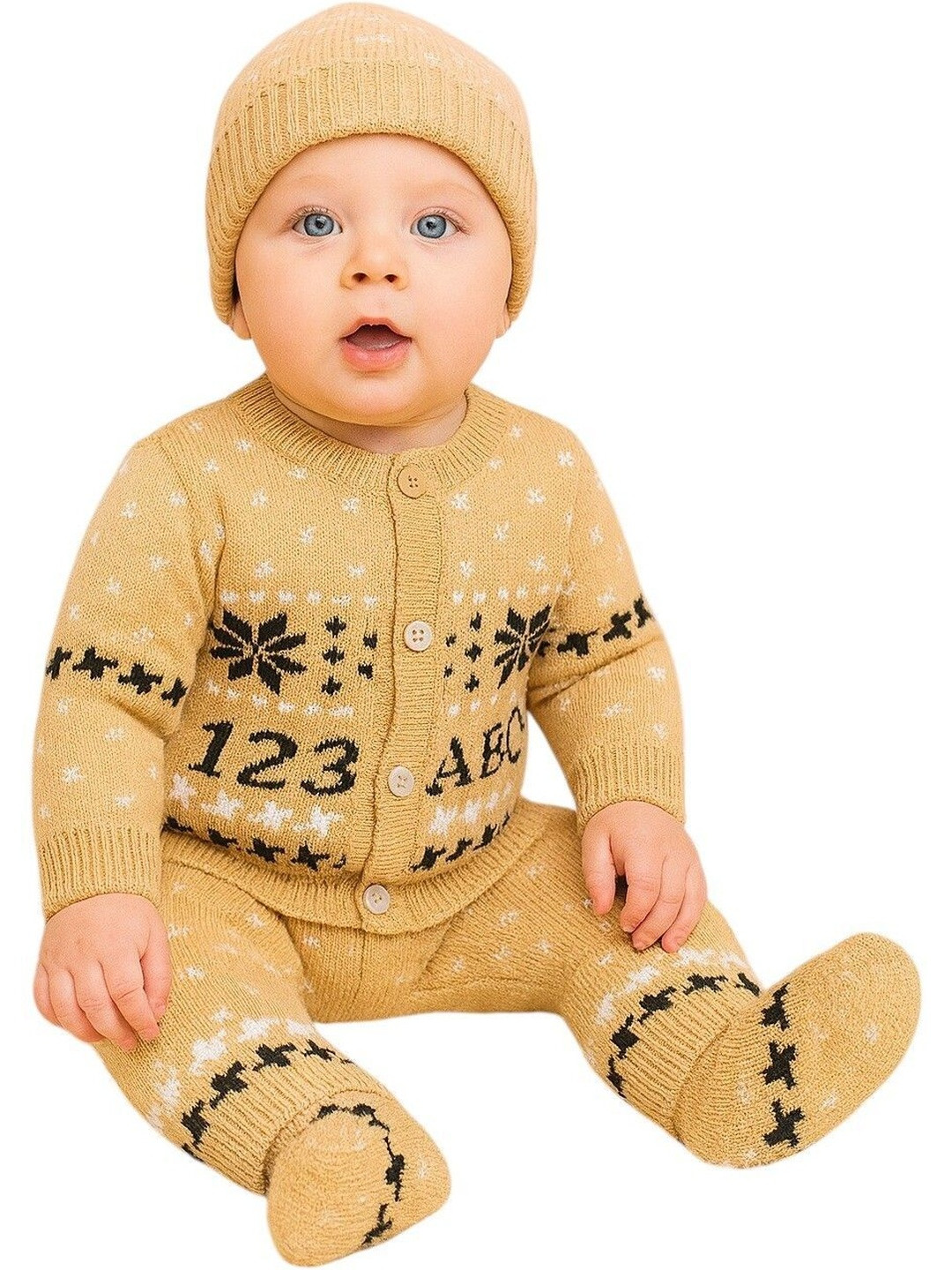 PARYAG Girls Printed Woollen