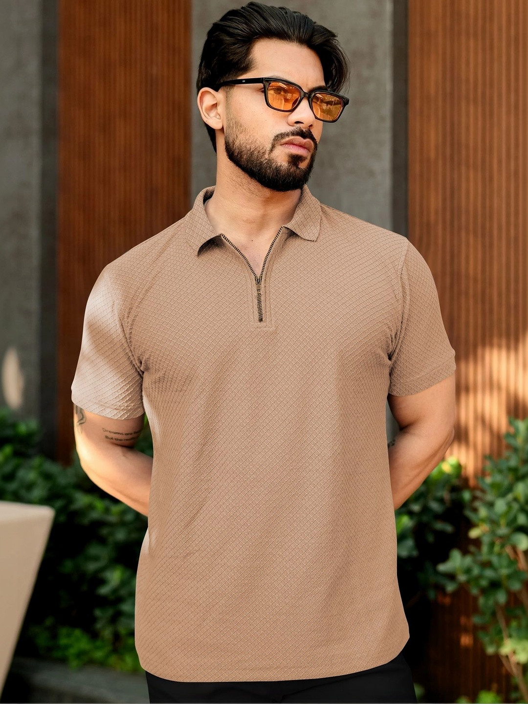 KAJARU Men Polo Collar T-shirt