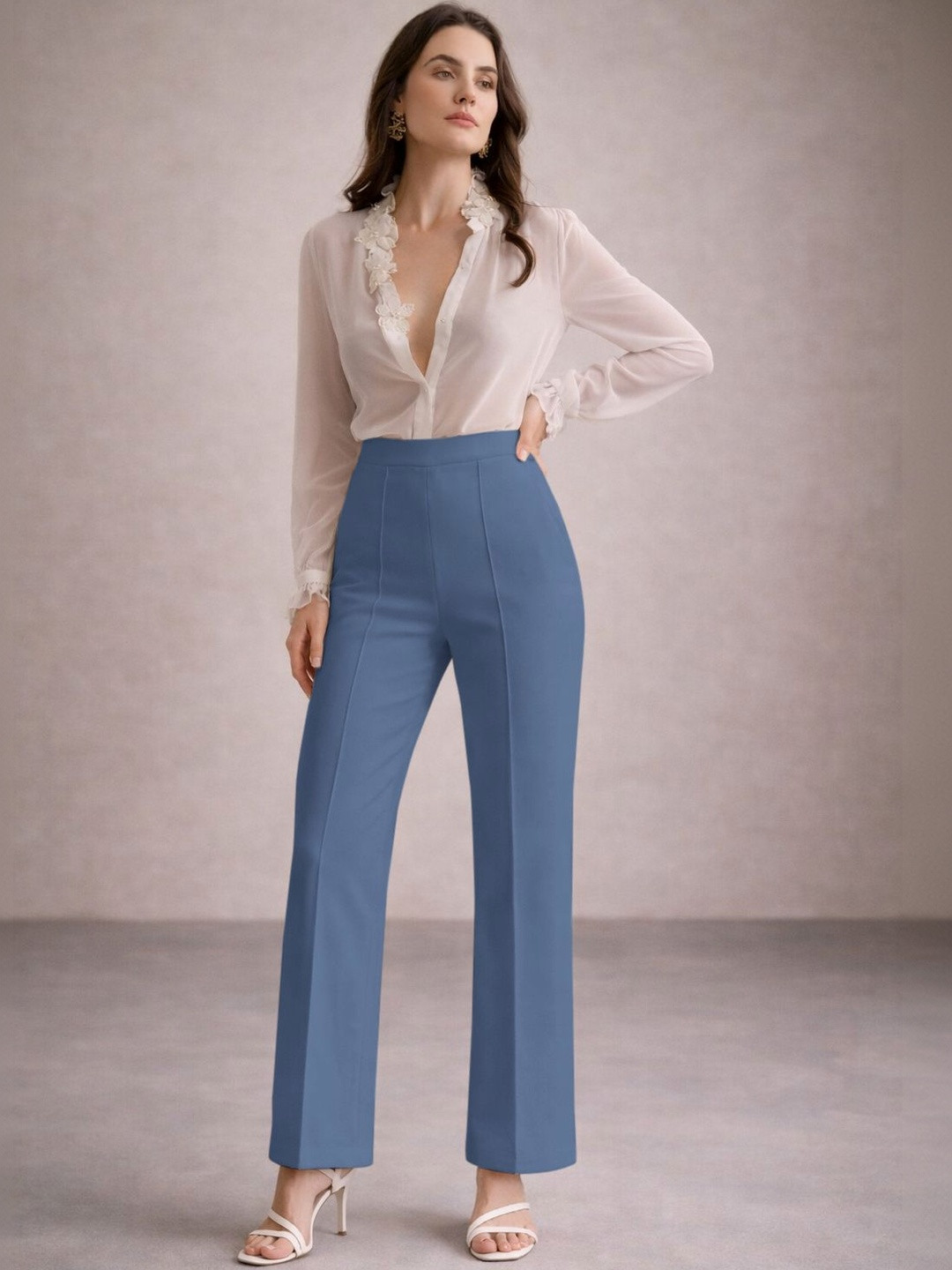 SWADESI STUFF Women Relaxed Easy Wash Trousers