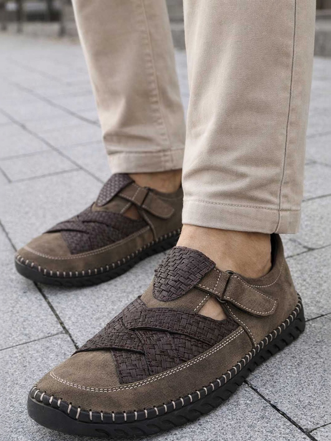HERE&NOW Men Shoe-Style Sandals