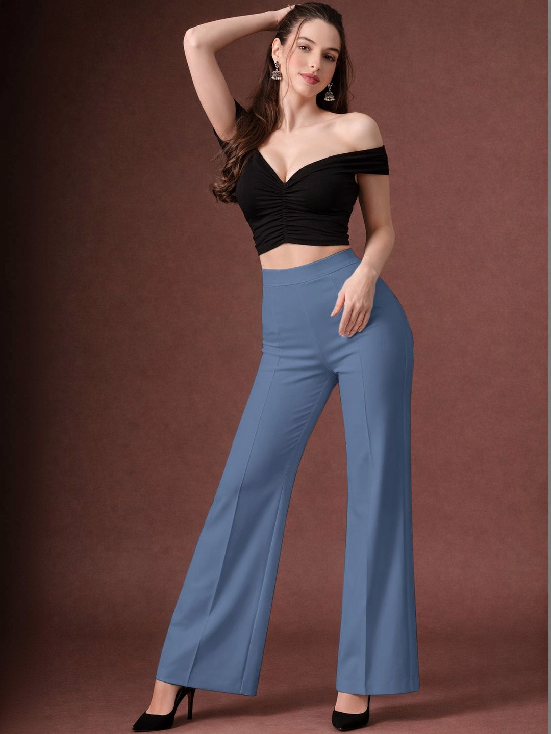 JAMES&GEORGE Women Relaxed Easy Wash Trousers