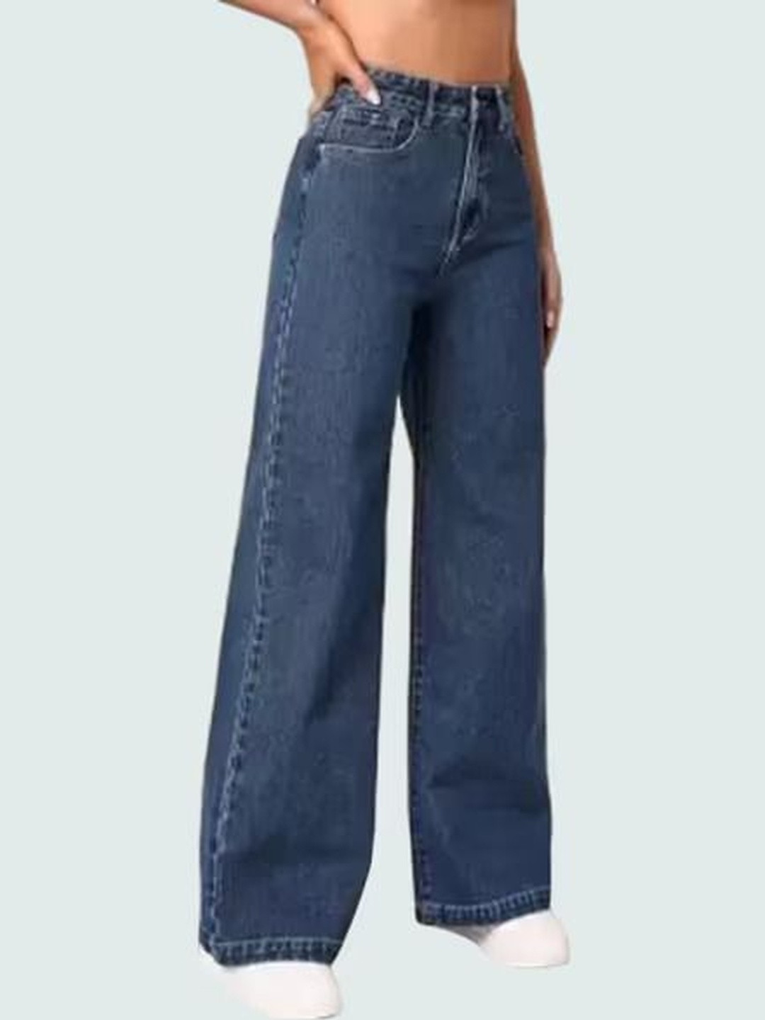 4WRD by Dressberry Women Wide Leg High-Rise Stretchable Jeans