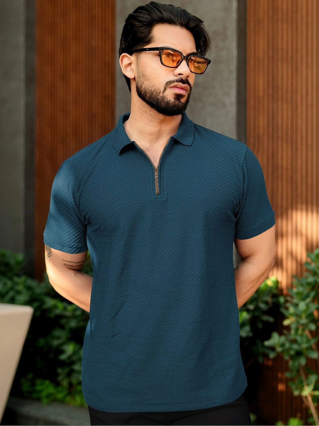 KAJARU Men Polo Collar T-shirt
