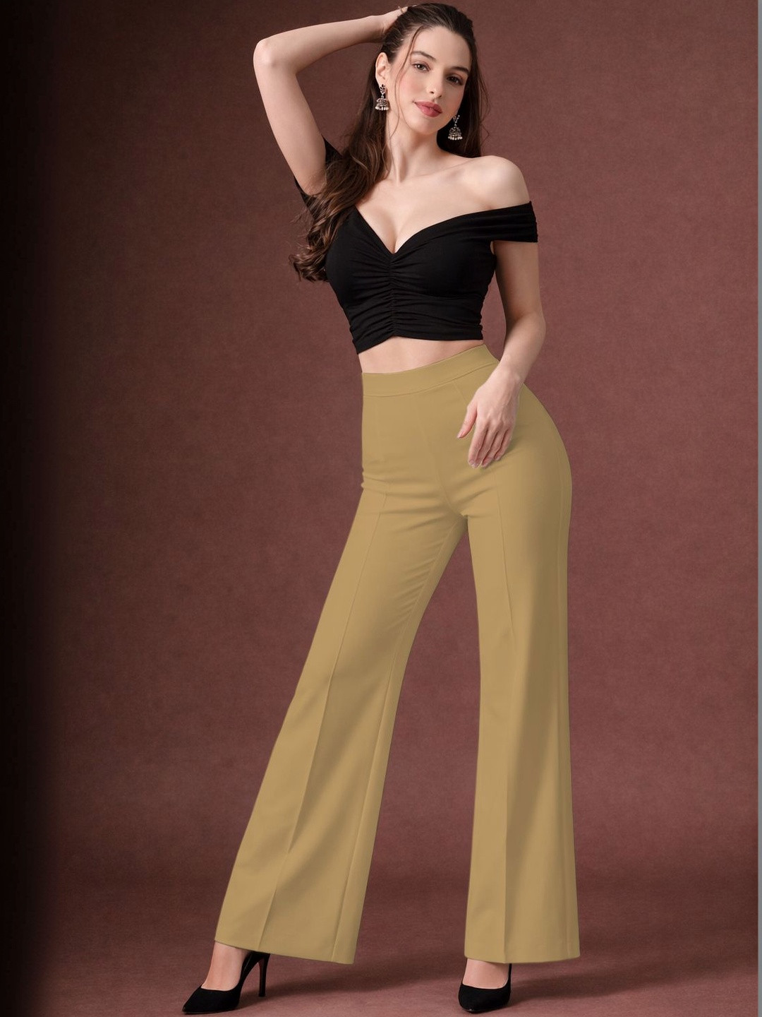 JAMES&GEORGE Women Relaxed Easy Wash Trousers