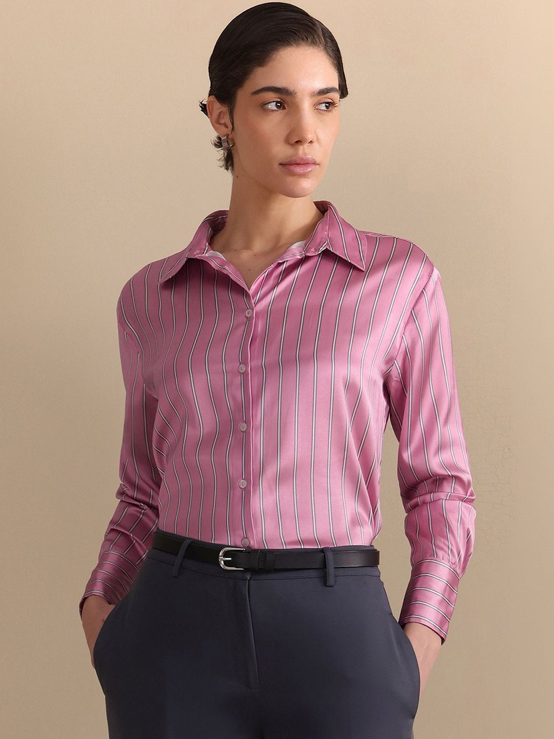 FABLE STREET Classic Printed Formal Shirt