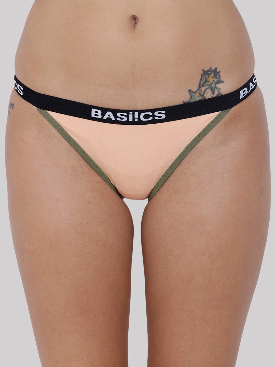 BASIICS by La Intimo Women Anti Microbial Low-Rise Thong BCPBR09