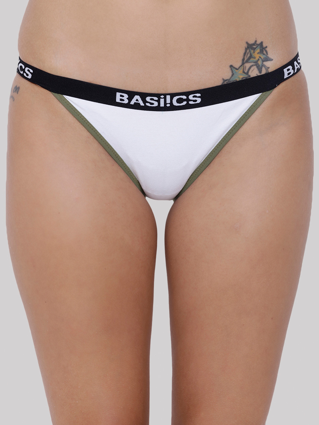 BASIICS by La Intimo Low-Rise Solid Anti Bacterial Thong Brief BCPBR09