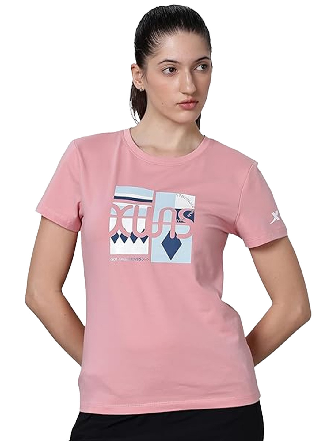 Xtep Women Printed Moisture Wicking T-shirt