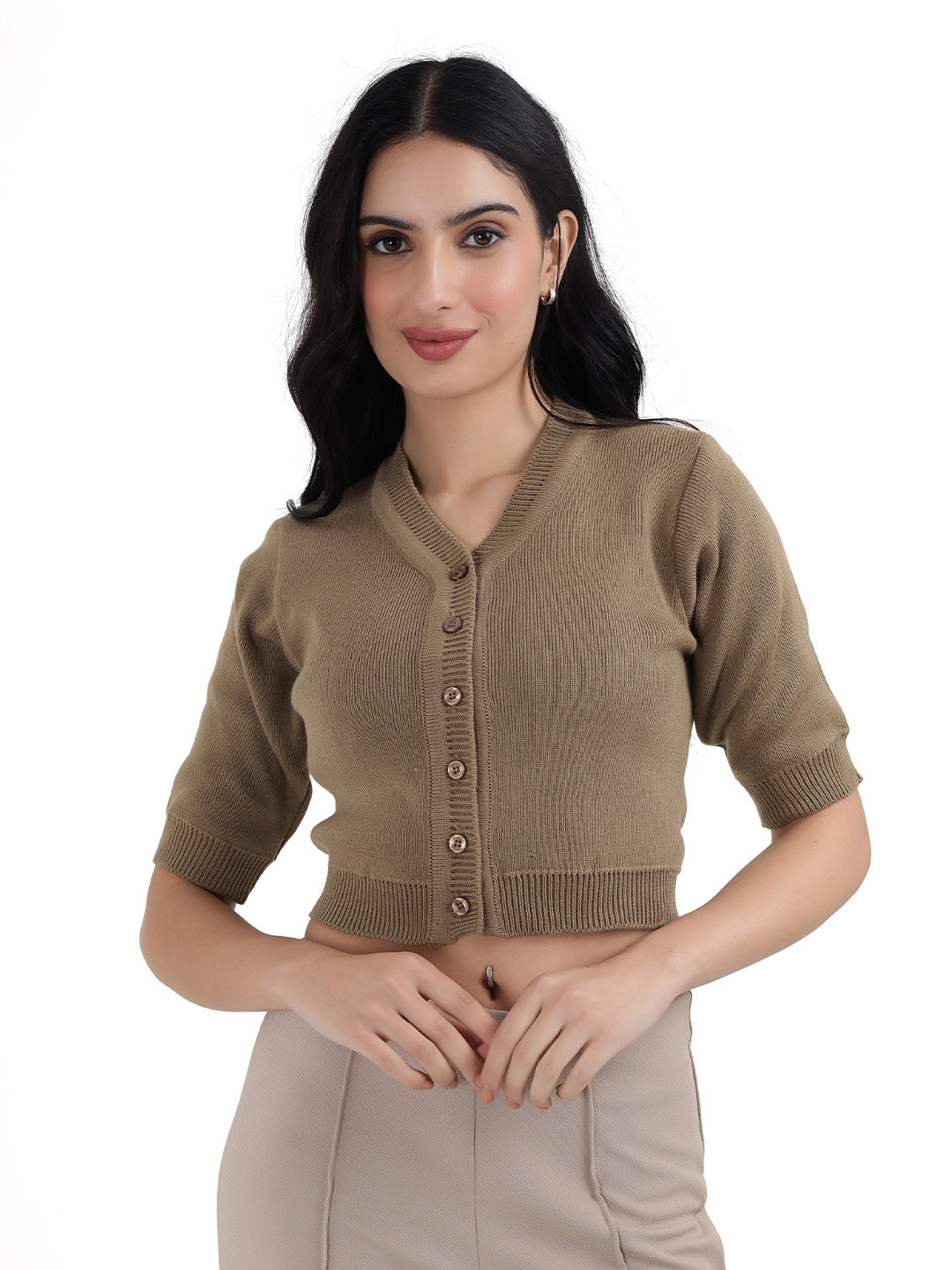 FEMULA V Neck Woollen Top