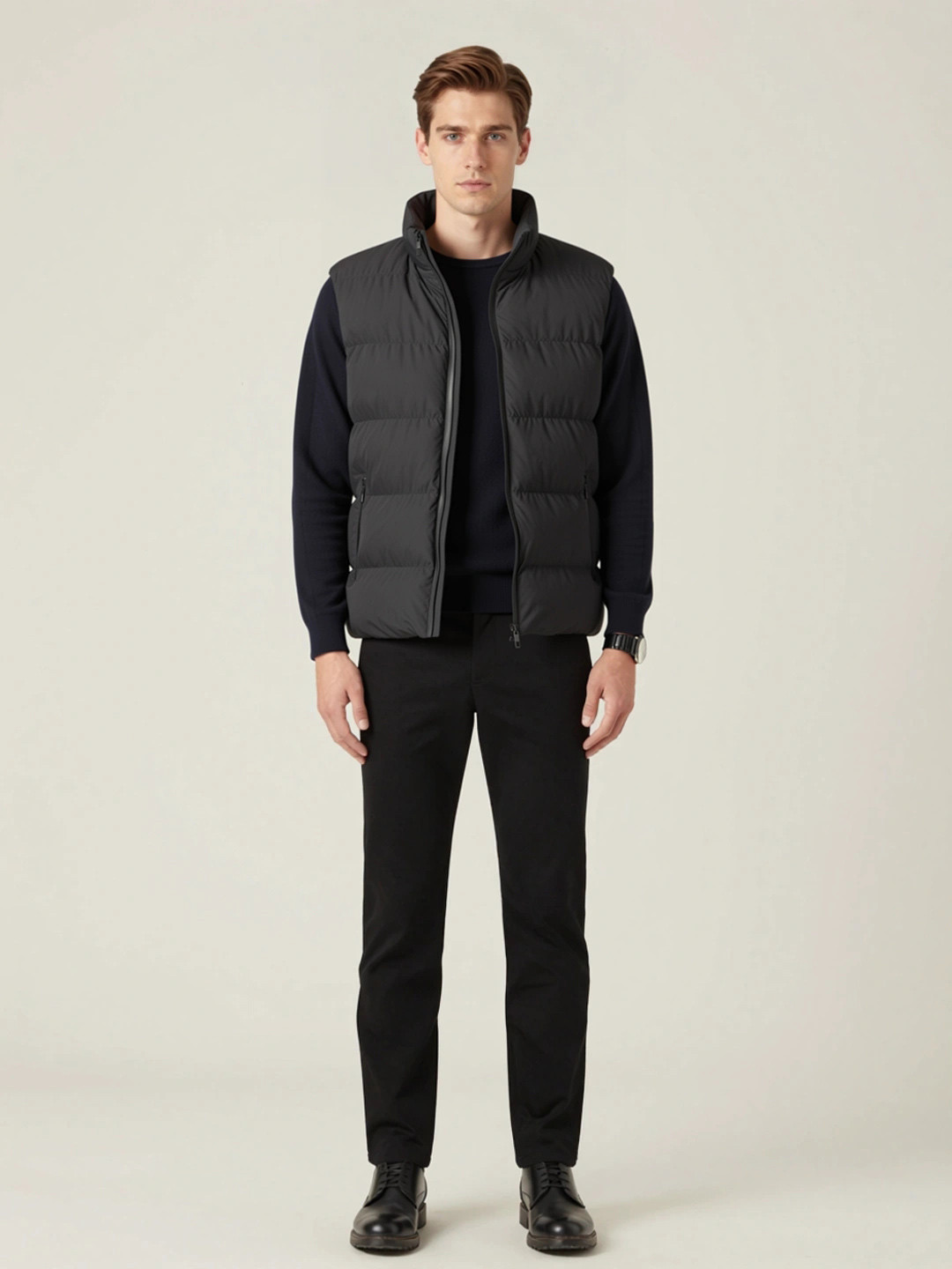 ANDREW HILL Mock Collar Puffer Jacket