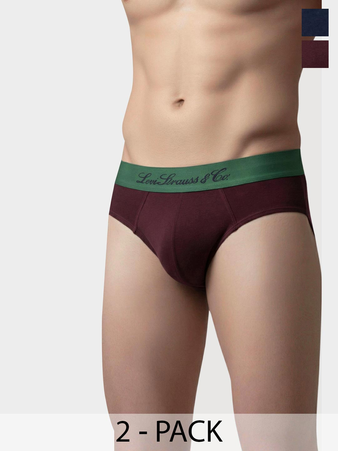 Levis Men Pack of 2 Cotton 4-Way Stretch Outer Elastic Waistband Elite Heritage Brief 073