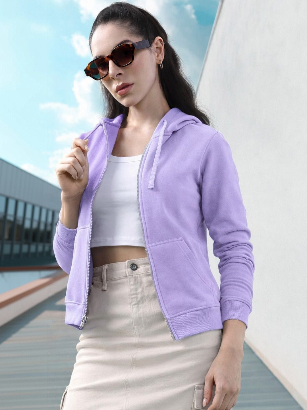 The Roadster Lifestyle Co Hooded Front-Open Sweatshirts