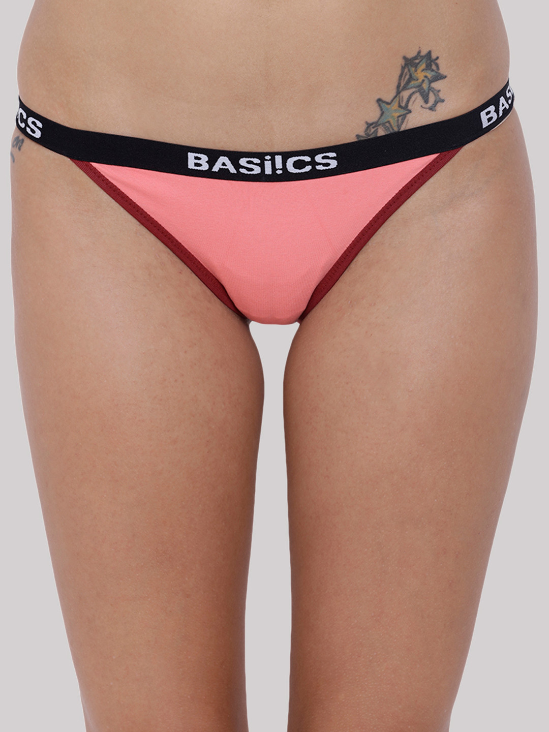 BASIICS by La Intimo Women Anti Microbial Low-Rise Thong BCPBR09