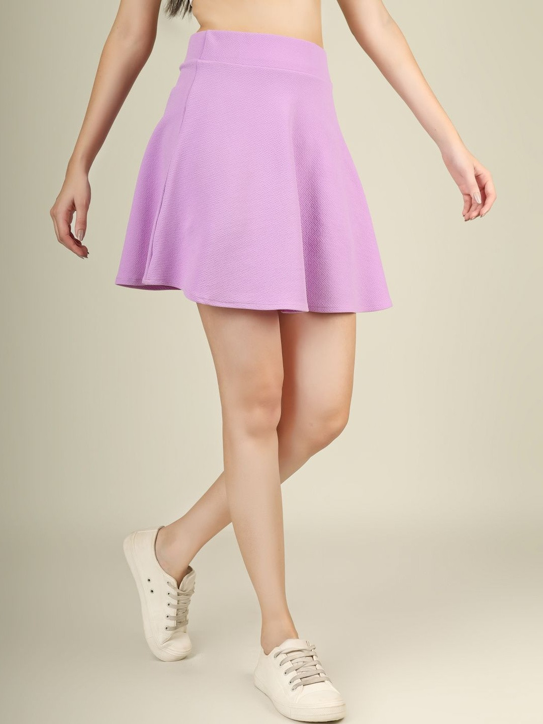 Yunic29 Flared Mid Rise Mini Skirts