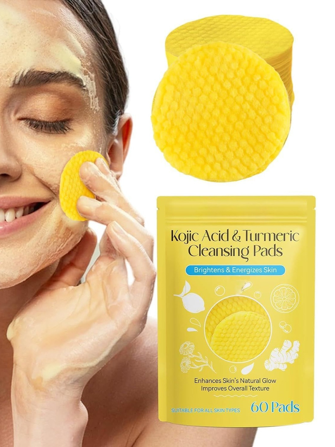 Oldglory Kojic Acid & Turmeric Cleansing Pads - 60 Pads