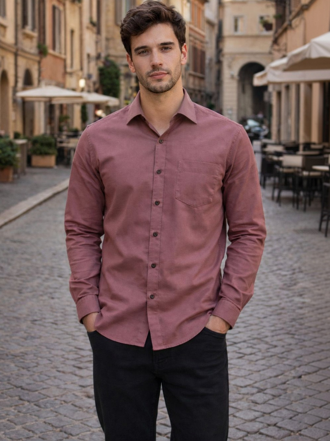 TRYBUY.IN Men Premium Slim Fit Semiformal Shirt