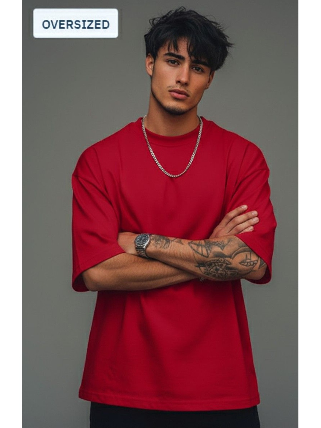 Xpecto Oversized Men Drop-Shoulder Sleeves T-shirt