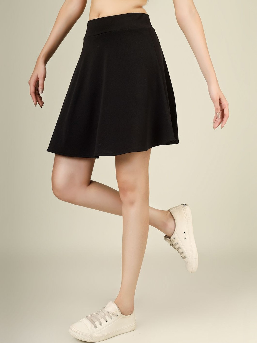 Yunic29 Flared Mid Rise Mini Skirts