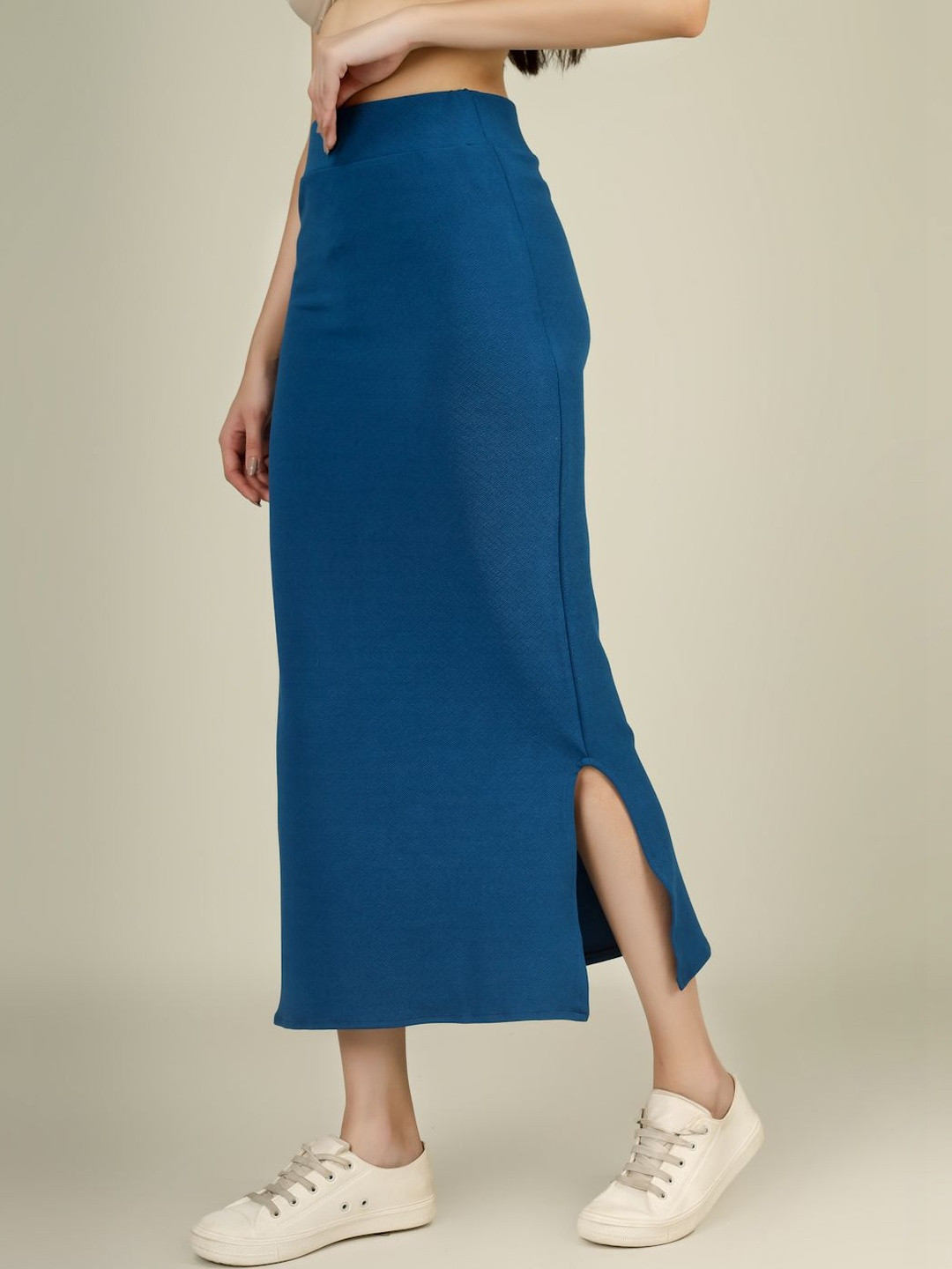 Straight Mid Rise Maxi Skirt