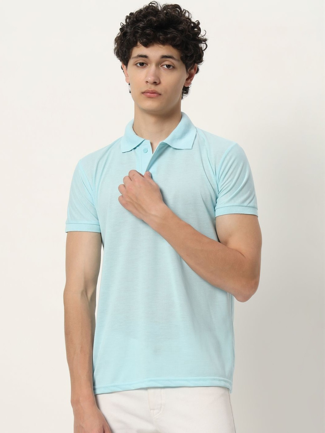 9LKHA Men Polo Collar T-shirt