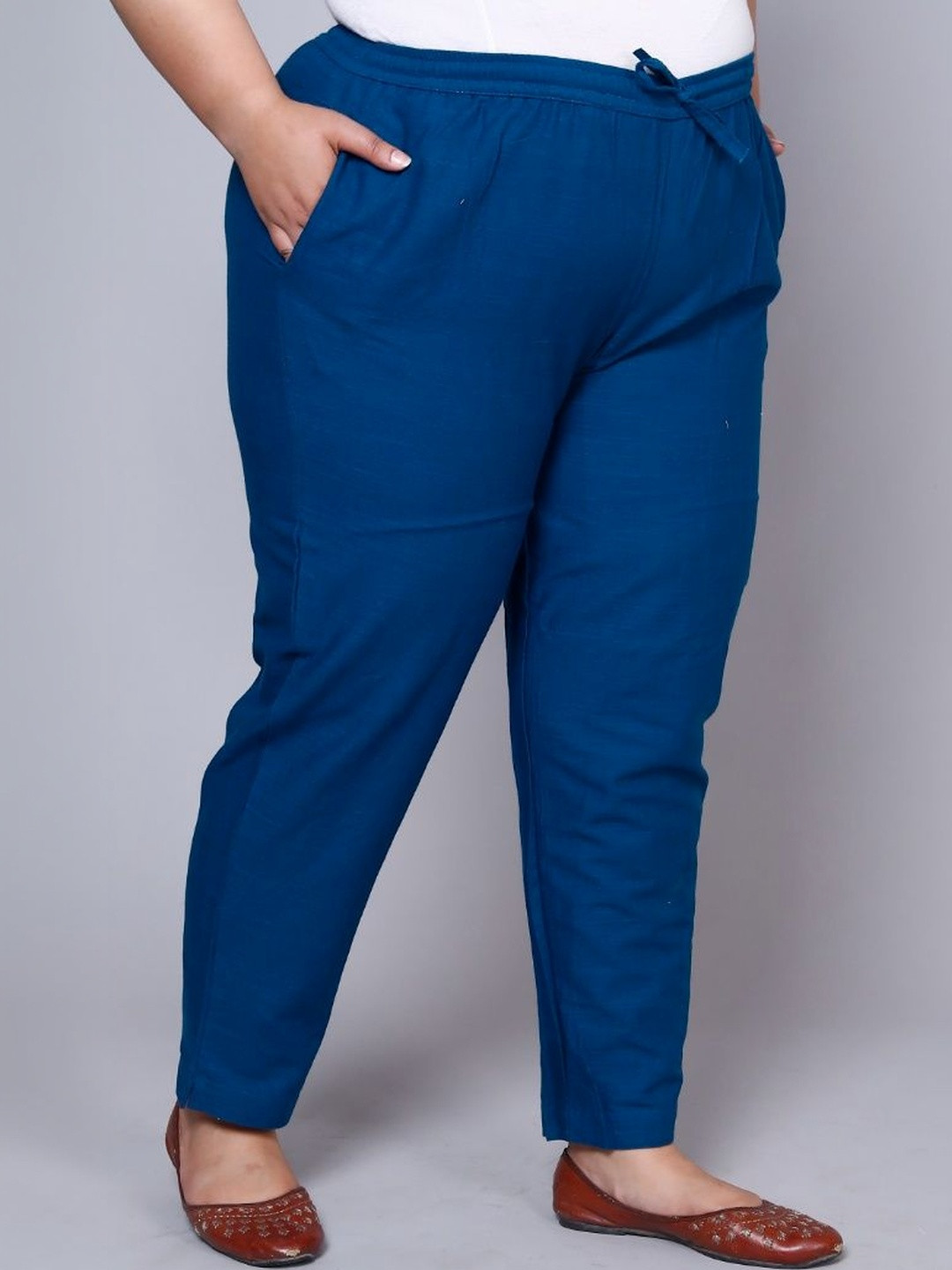 AAVONI Women Relaxed Straight Leg Trousers