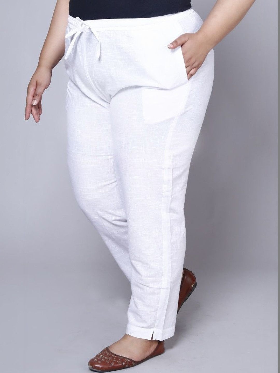 AAVONI Women Relaxed Straight Leg Trousers