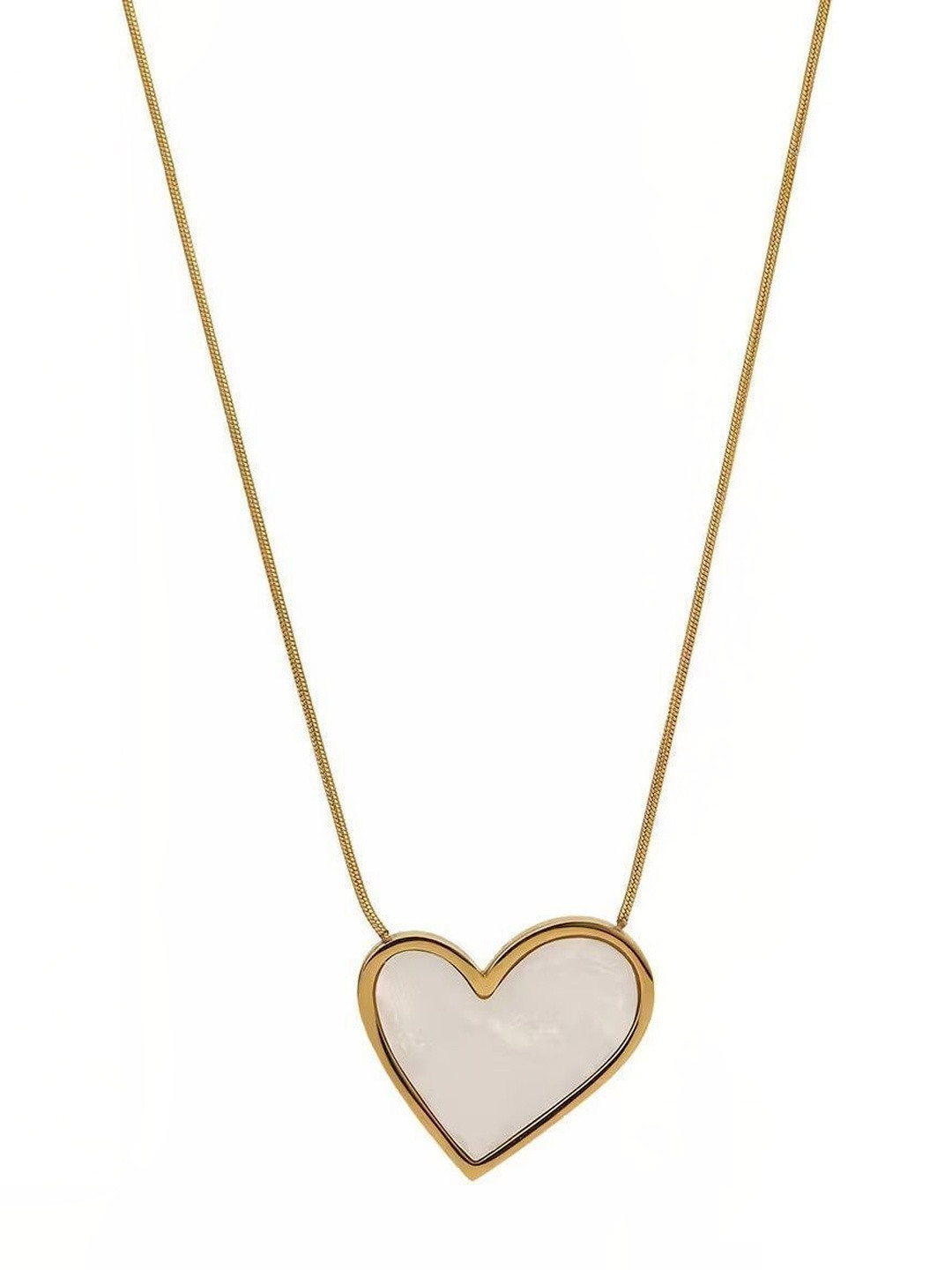 WHITECRAFT Gold-Plated Heart Shaped Pendants with Chains