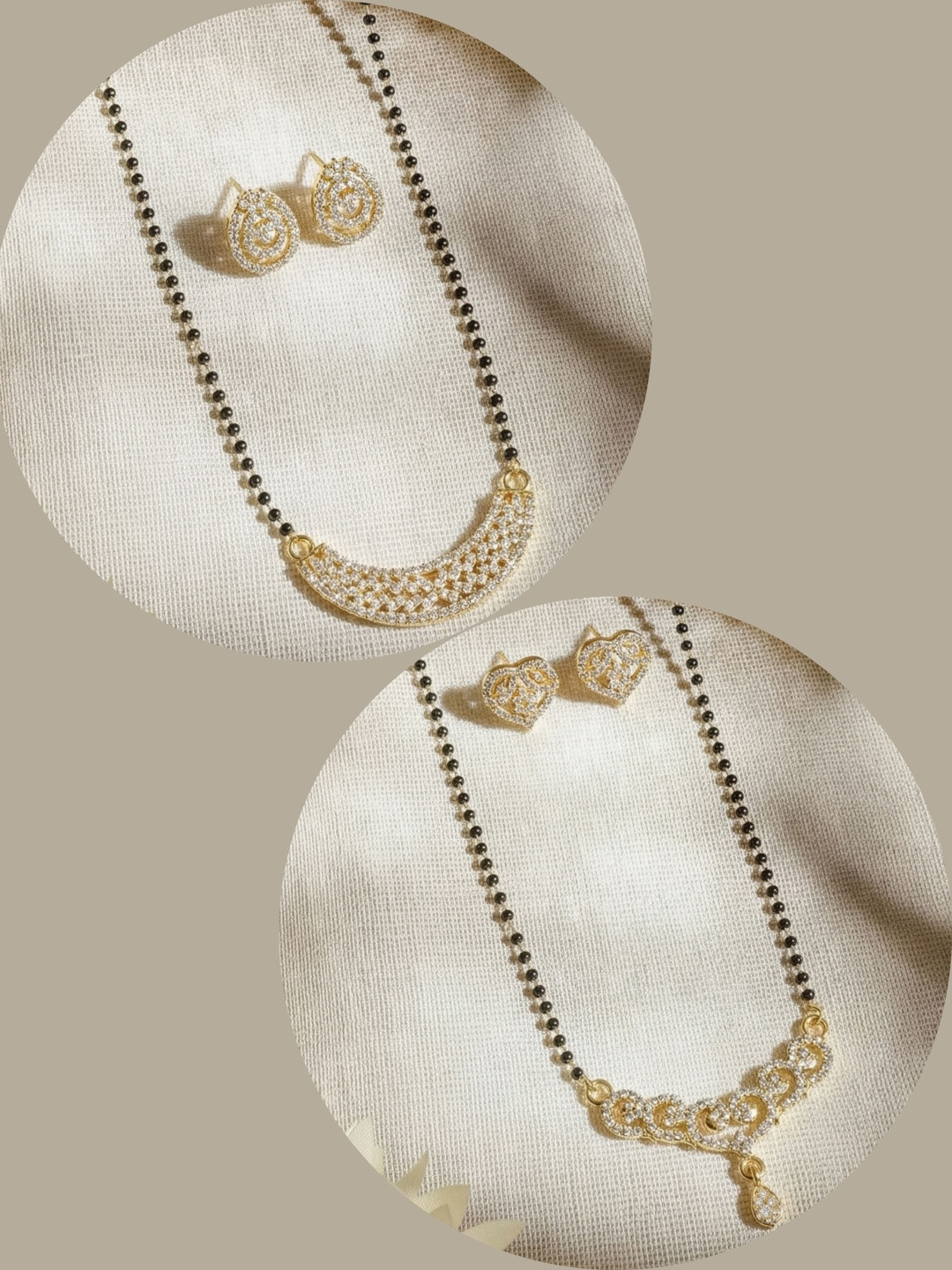 DIVASTRI Gold-Plated Artificial Stones Mangalsutra