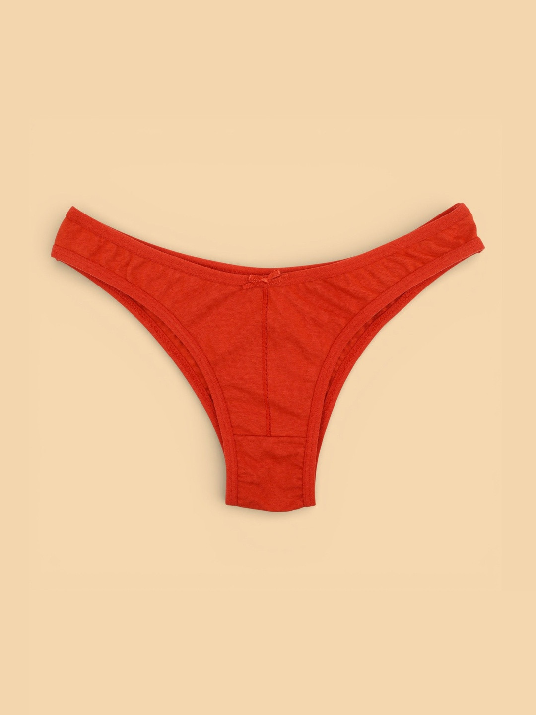 Louis Bayrad Women Cotton Spandex Solid High Rise Brazilian Bikini