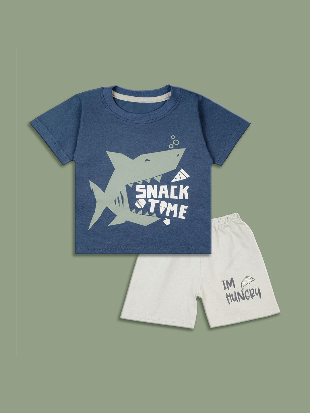Tiny Hugs Boys Printed T-shirt with Shorts