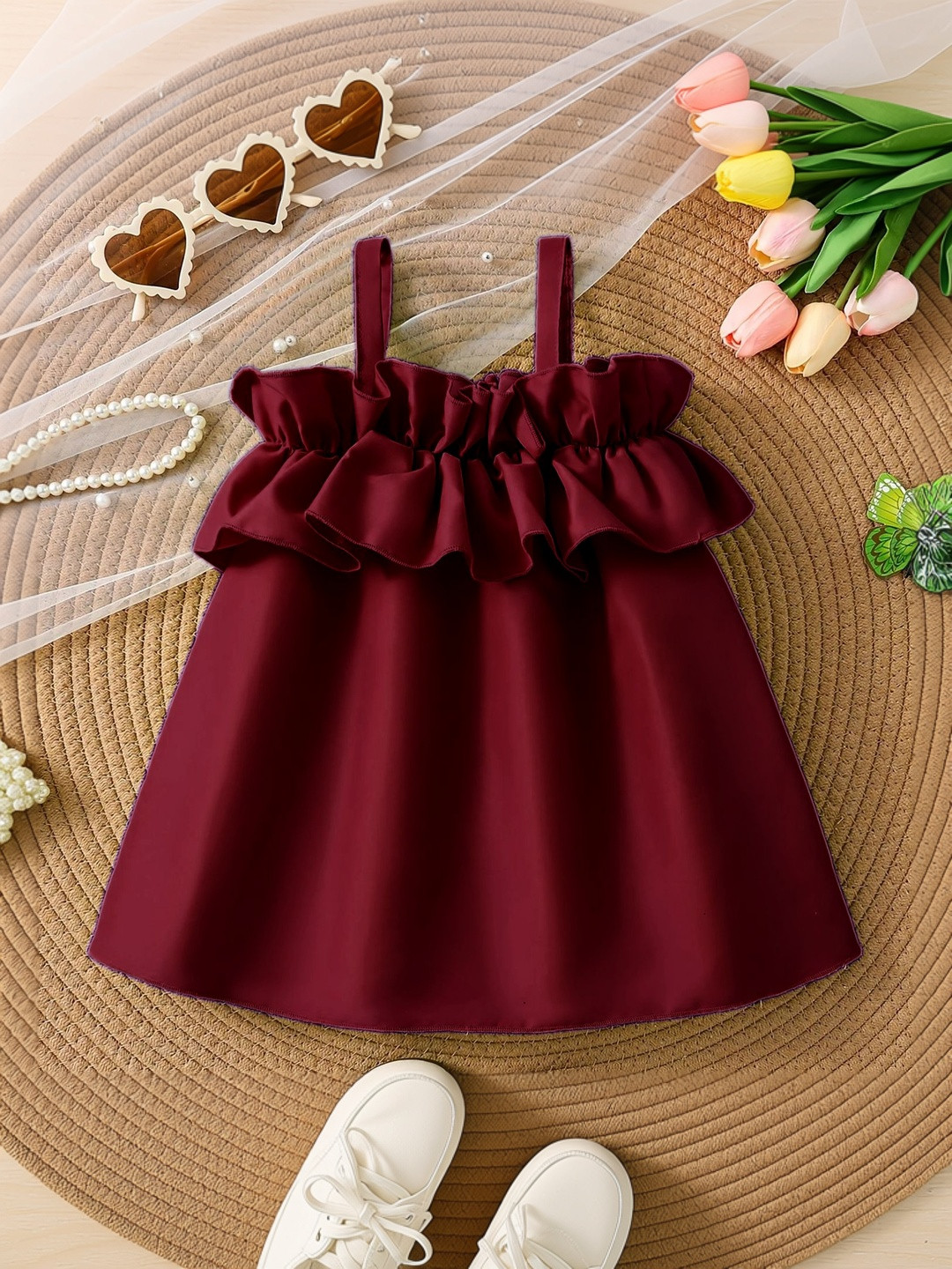 LYTIX Ruffled Fit & Flare Dress