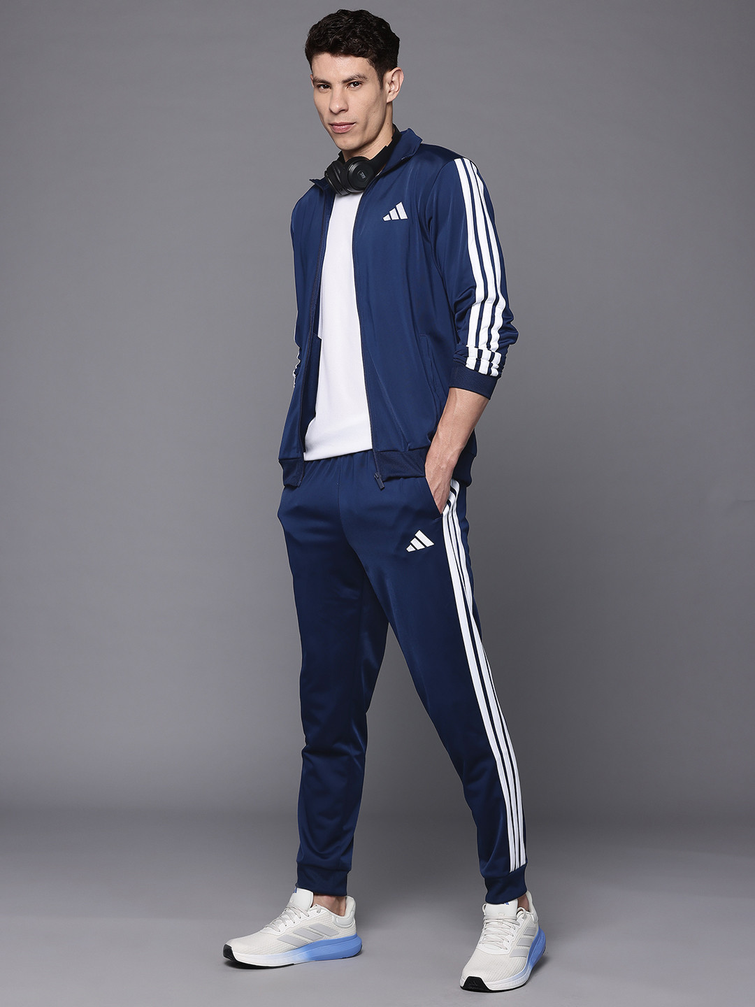 ADIDAS Men 3 Side Striped Regular Tracksuit