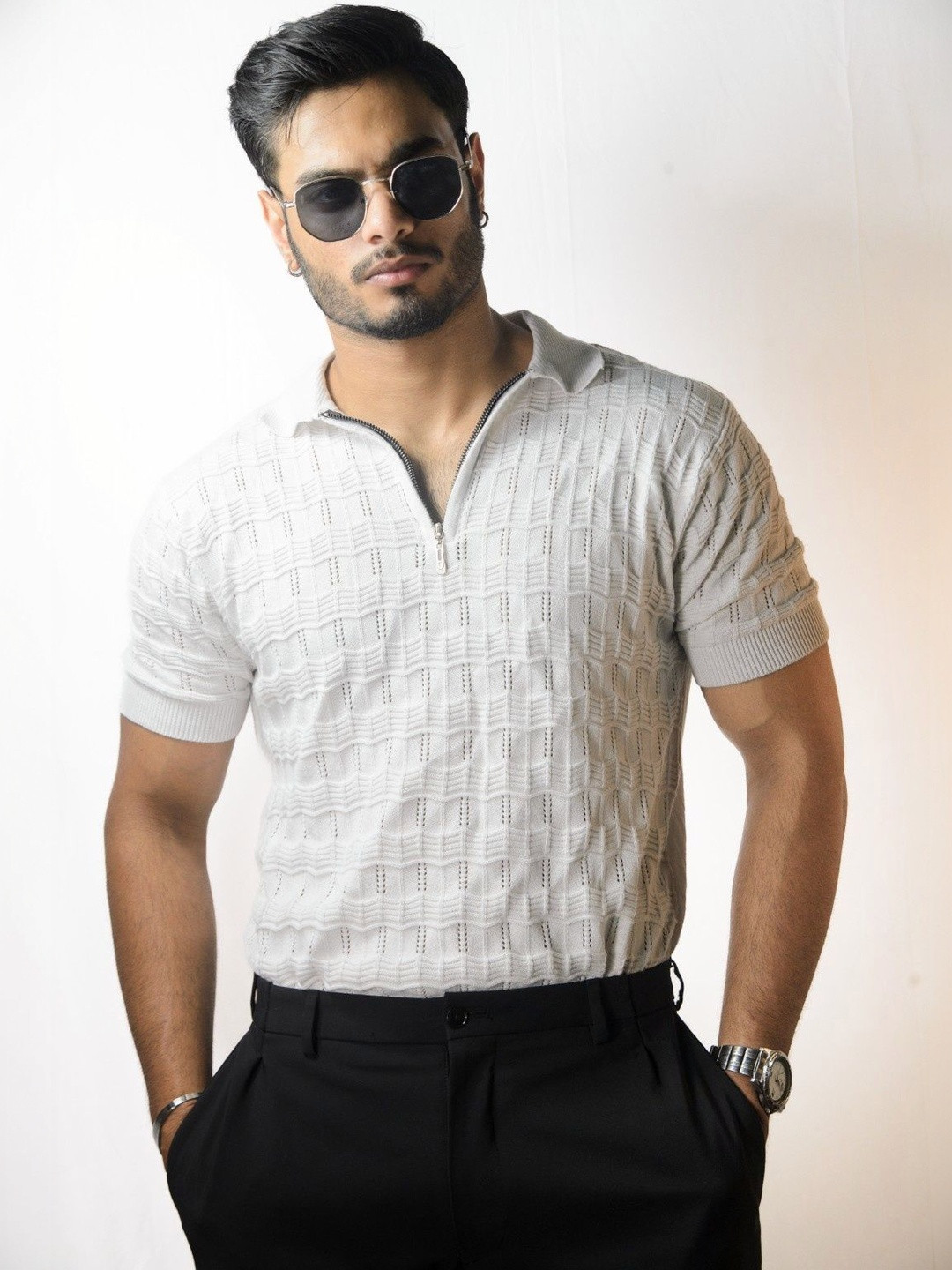 TRICOTE Men Polo Collar T-shirt