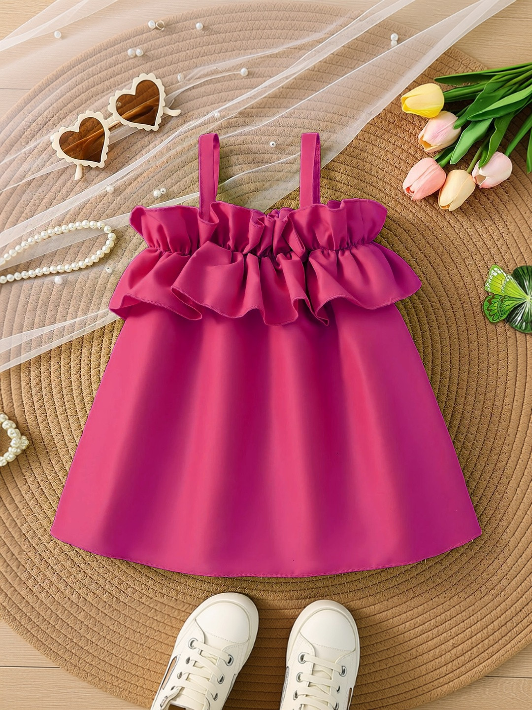 LYTIX Ruffled Fit & Flare Dress