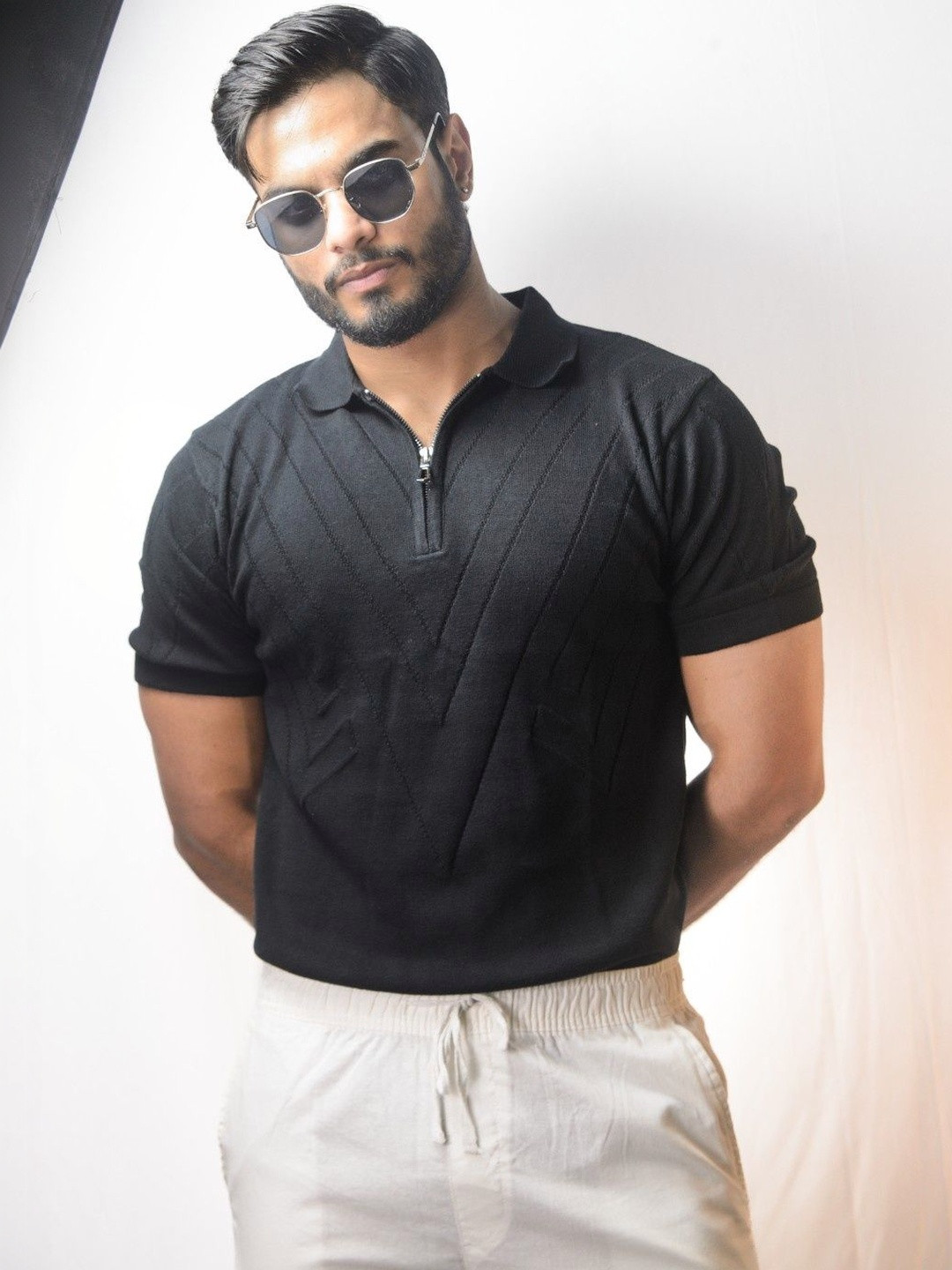 TRICOTE Men Polo Collar T-shirt