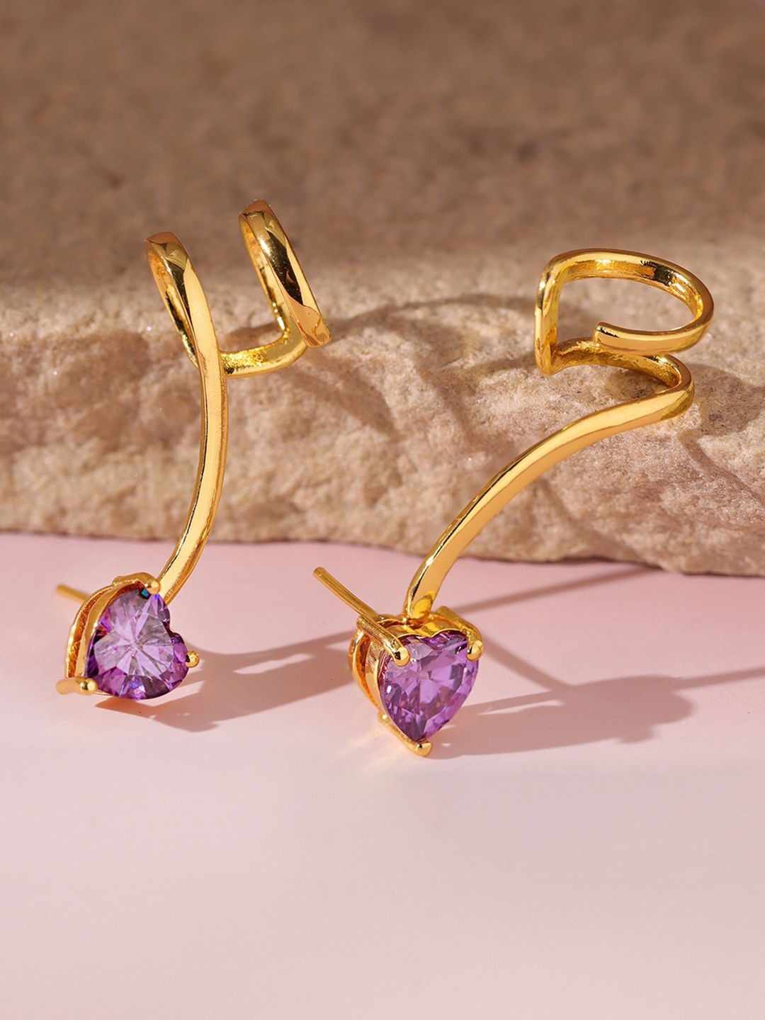 Valentines Day Cupid Heart Ear Cuff Earrings