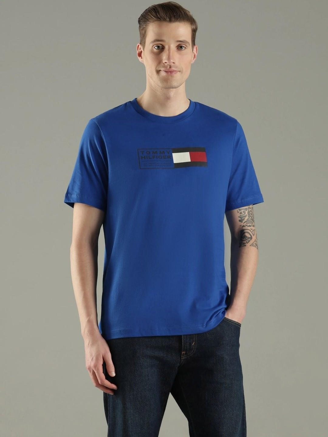 Tommy Hilfiger Men Brand Logo Printed T-shirt