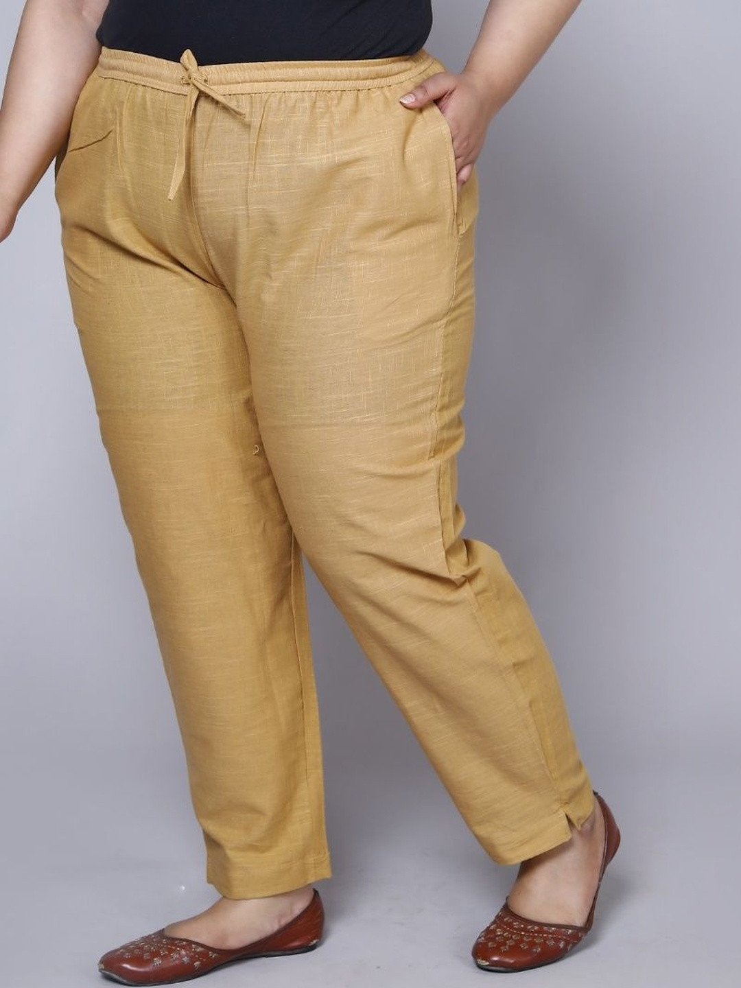AAVONI Women Relaxed Straight Leg Trousers