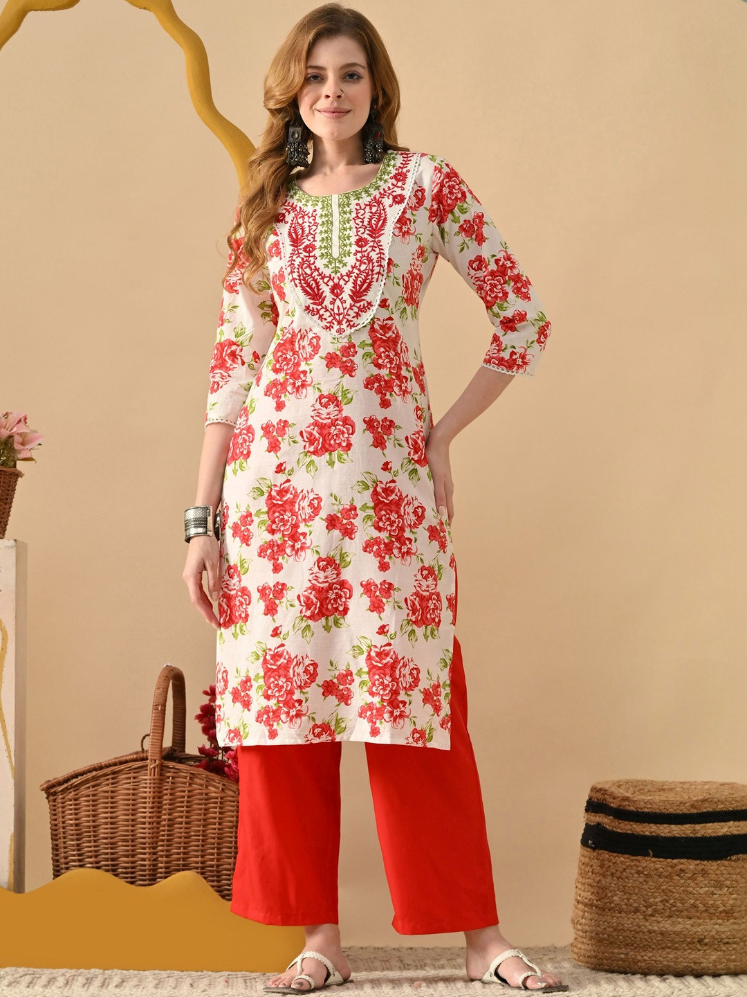 KJTRENDS Women Floral Printed Floral Kurta
