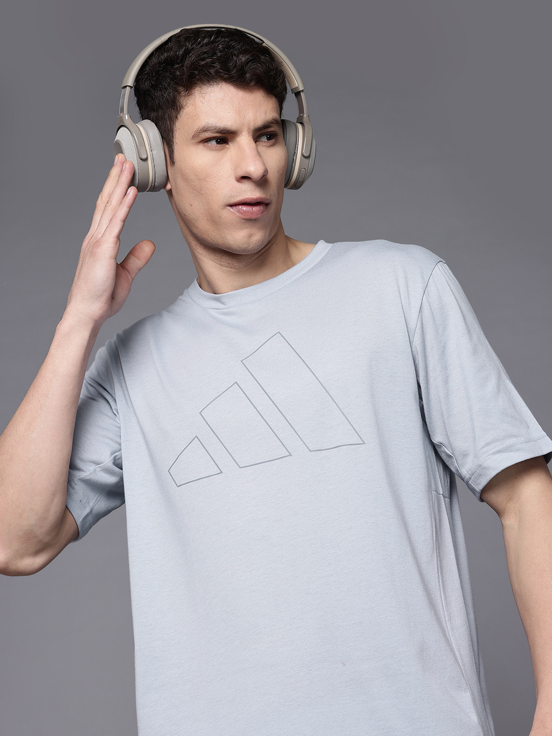 ADIDAS Brand Logo Printed Cimacool Relaxed Fit Training T-shirt
