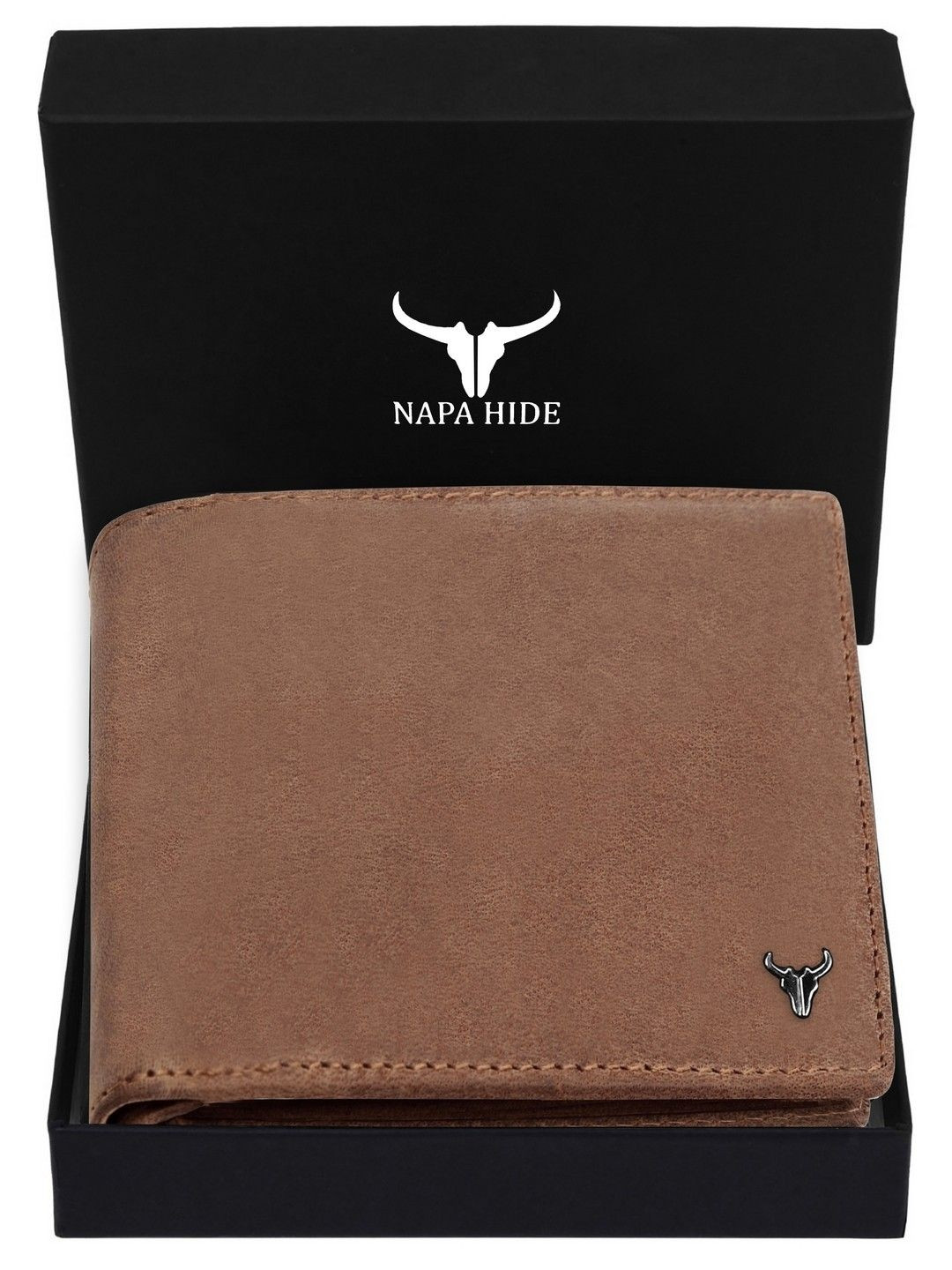 NAPA HIDE Men Textured Leather Two Fold Wallet