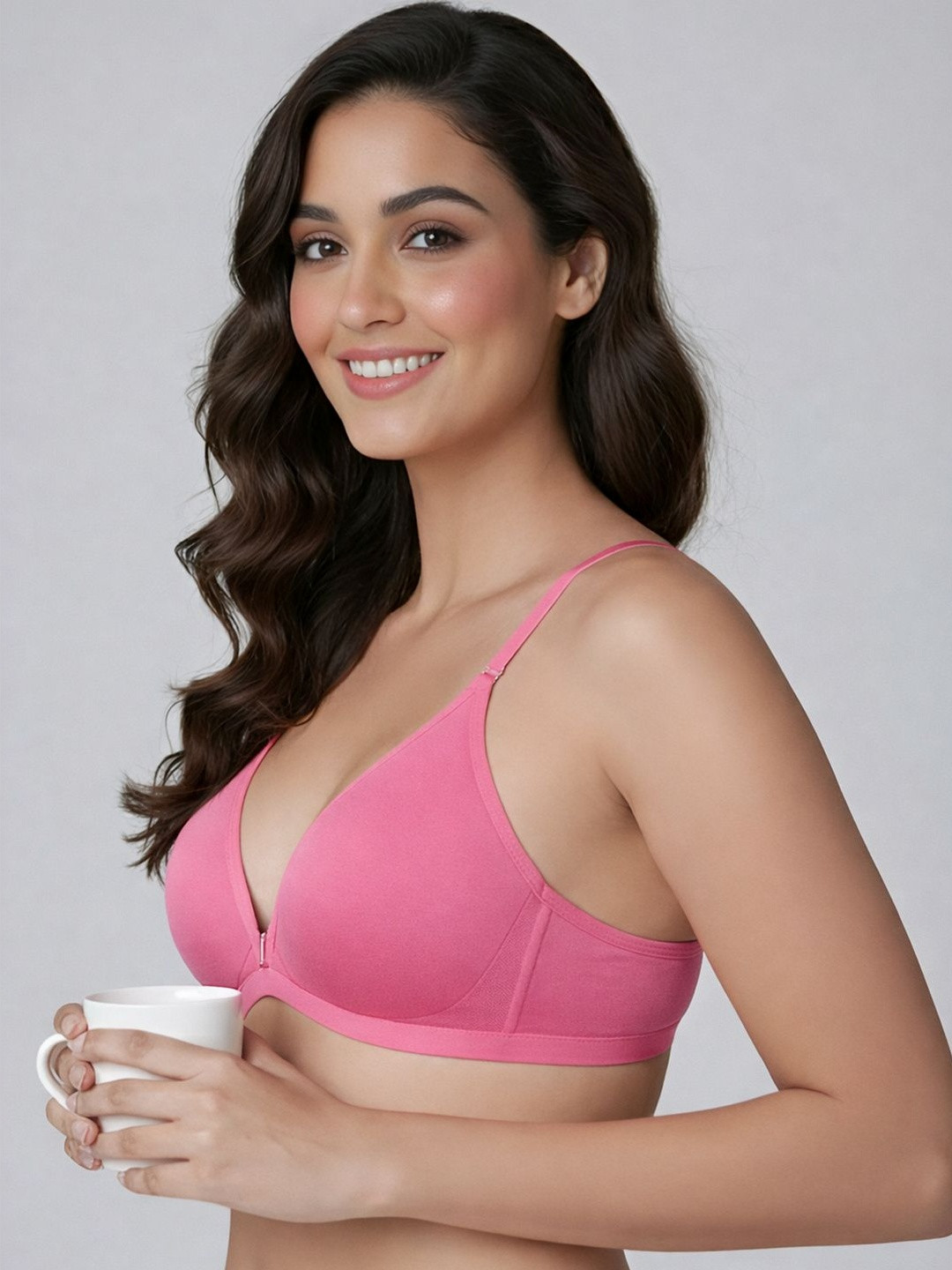 GROVERSONS Paris Beauty Solid Medium Coverage Non Padded Everyday Seamless Cotton BRA EVA