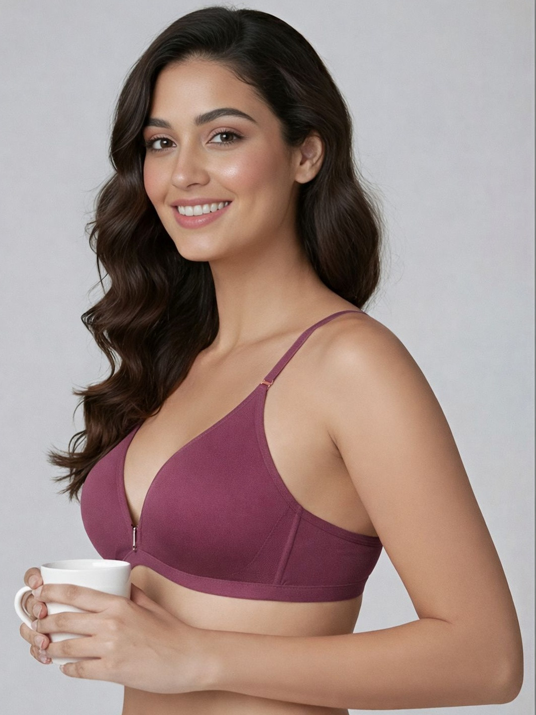 GROVERSONS Paris Beauty Solid Medium Coverage Non Padded Everyday Seamless Cotton BRA EVA