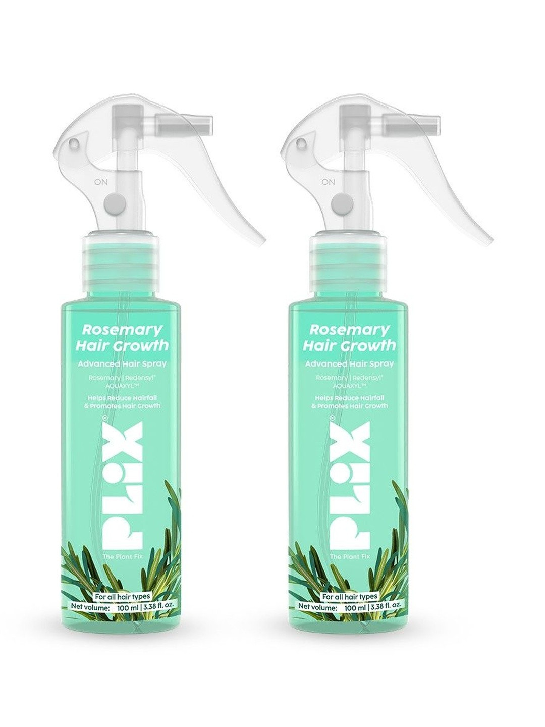 PLIX THE PLANT FIX Set Of 2 Rosemary Hair Growth Advanced Hair Spray - 100 ml Each