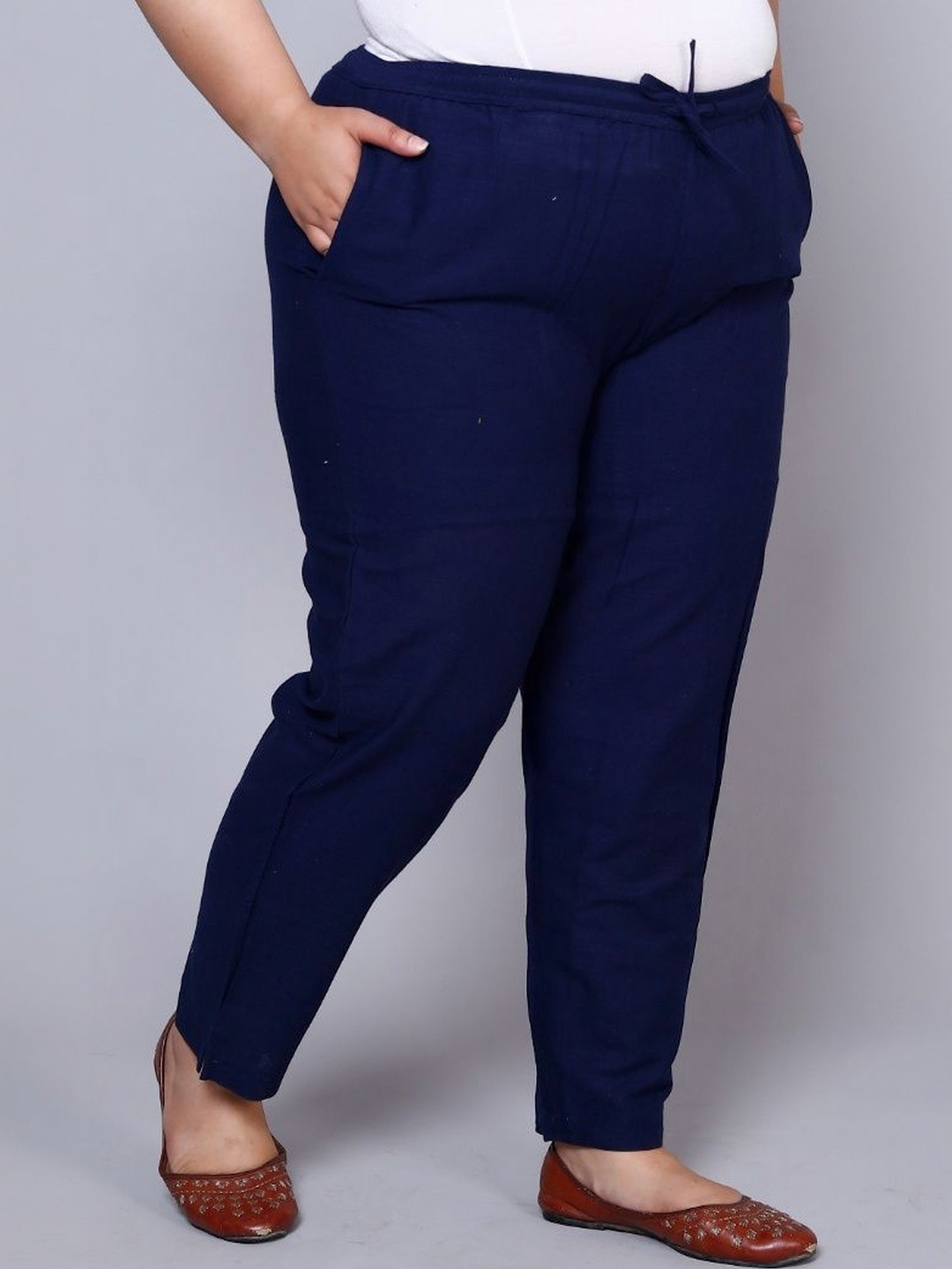 AAVONI Women Relaxed Straight Leg Trousers