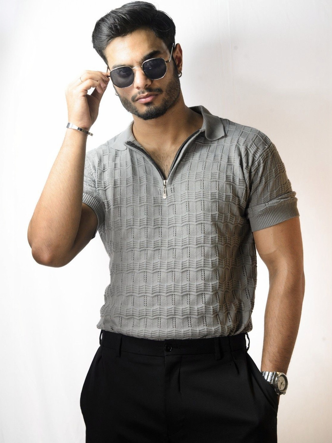 TRICOTE Men Polo Collar T-shirt