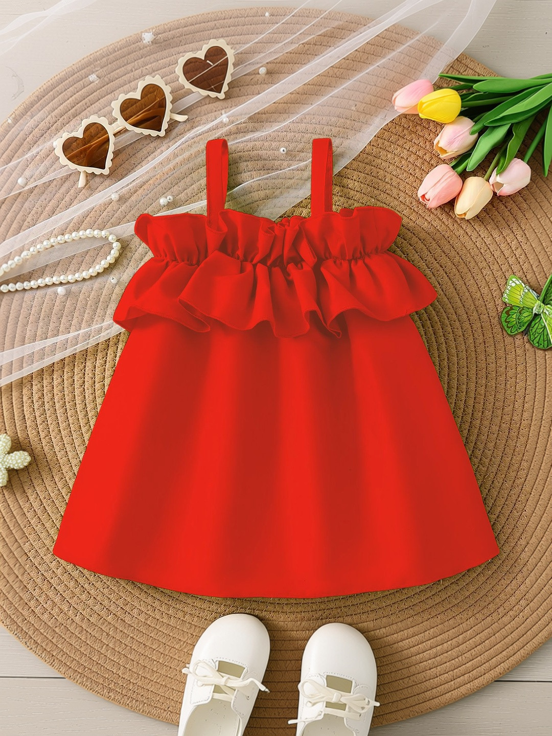 LYTIX Ruffled Fit & Flare Dress