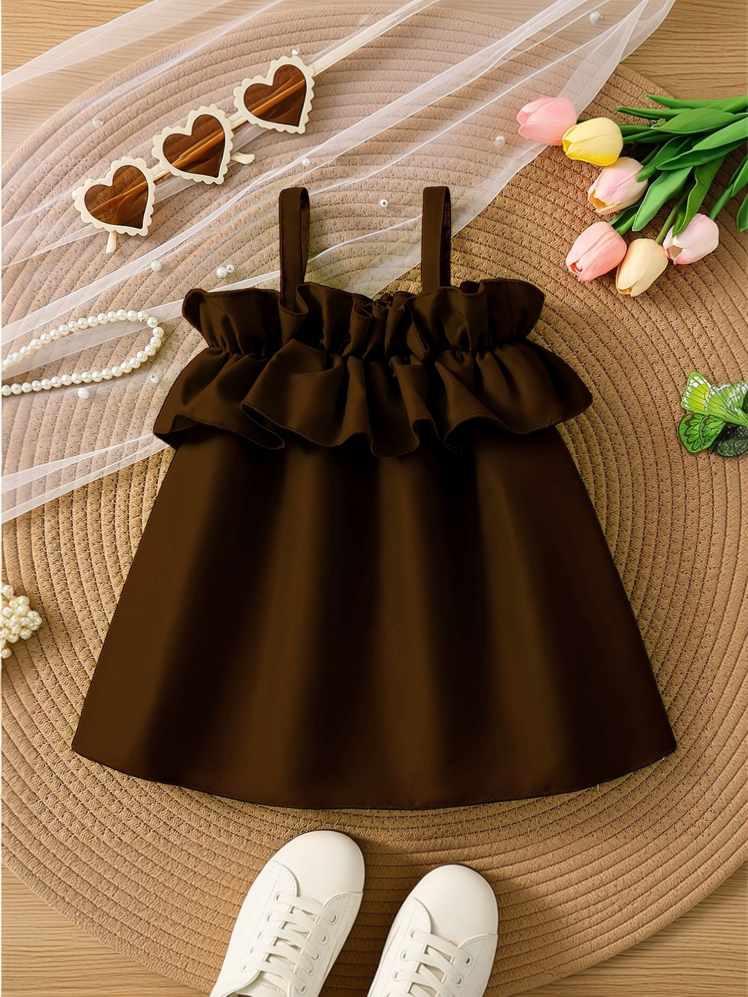 LYTIX Ruffled Fit & Flare Dress
