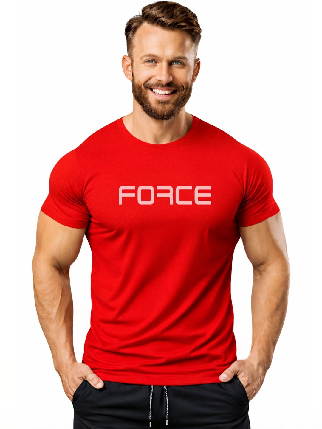 3Colors Men Typography Printed Moisture Wicking T-shirt