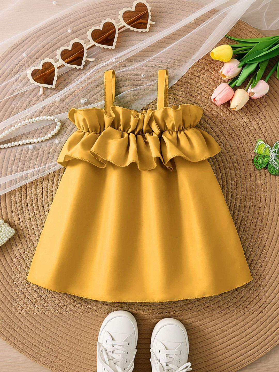 LYTIX Ruffled Fit & Flare Dress